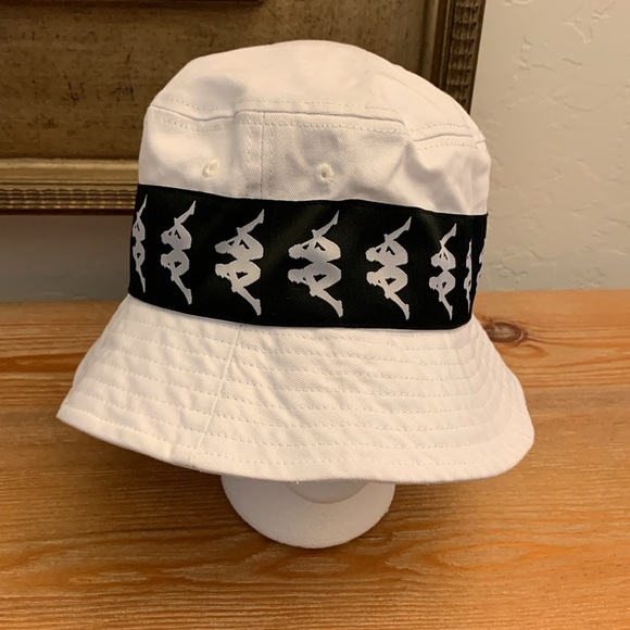 🆕 KAPPA Unisex 222 Banda Active Bzahlab White Cotton Bucket Hat Size 59 - Picture 3 of 12